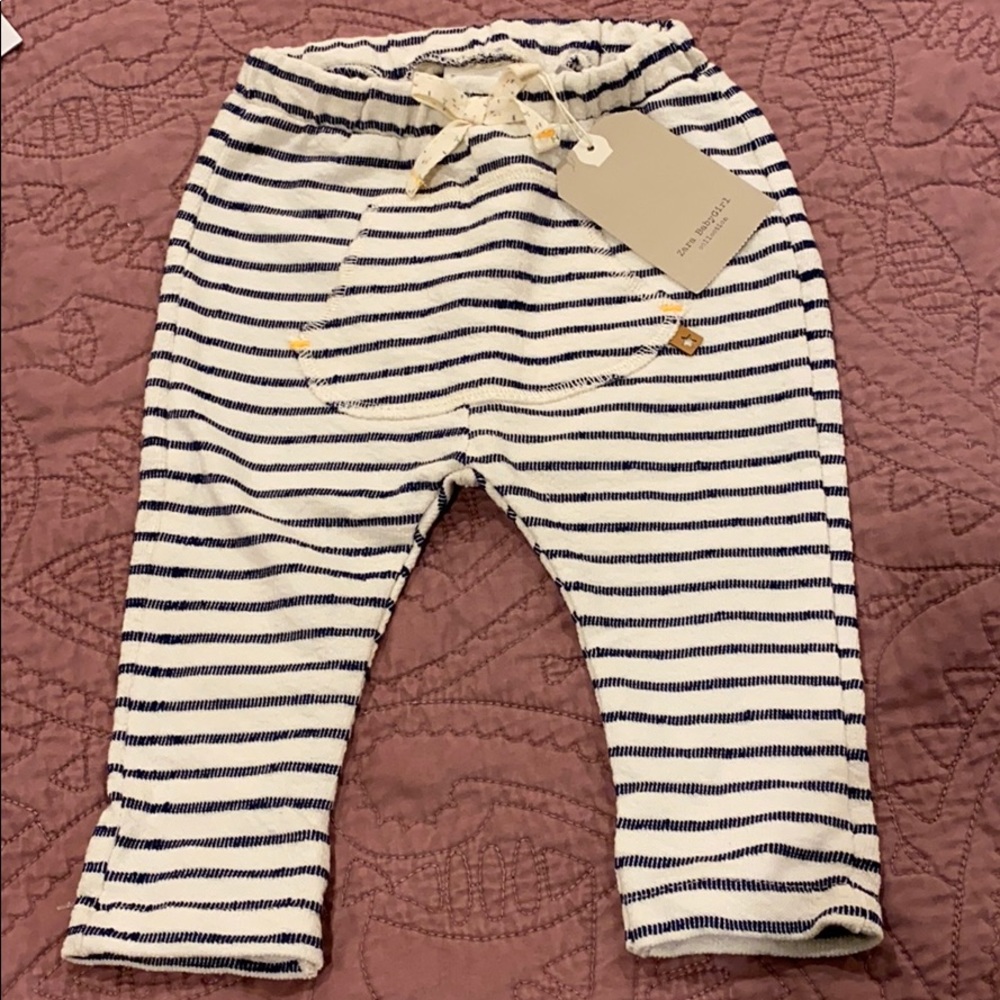 NWT- Zara babygirl striped joggers